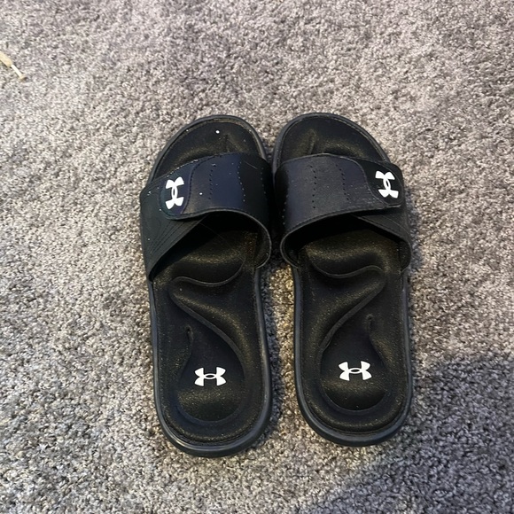 These are size 9 in women’s, under Armour slides. Brian new never worn before. - Picture 4 of 4